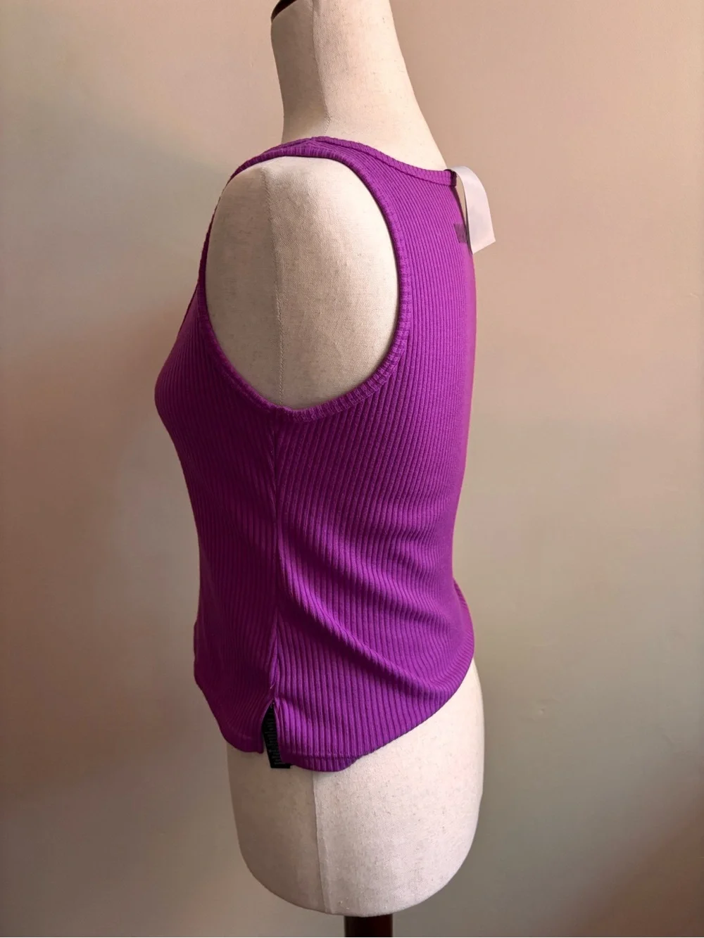 Savage Fenty Ribbed Purple Tank Top Women’s Size Small Square Neck Stretch Y2K